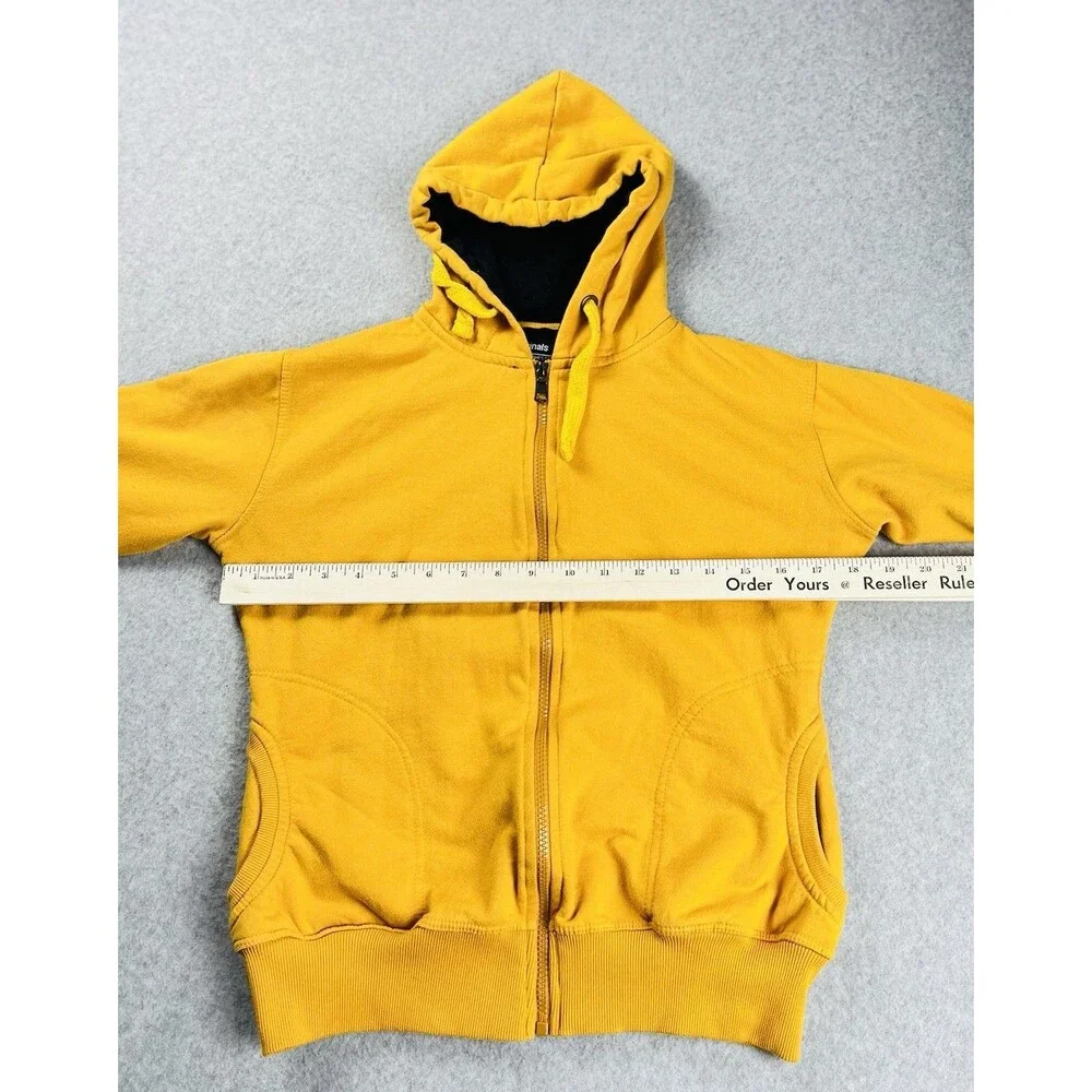 Originals by Alan Jones Boys S Mustard Yellow Full Zip Fleece Hoodie Skater